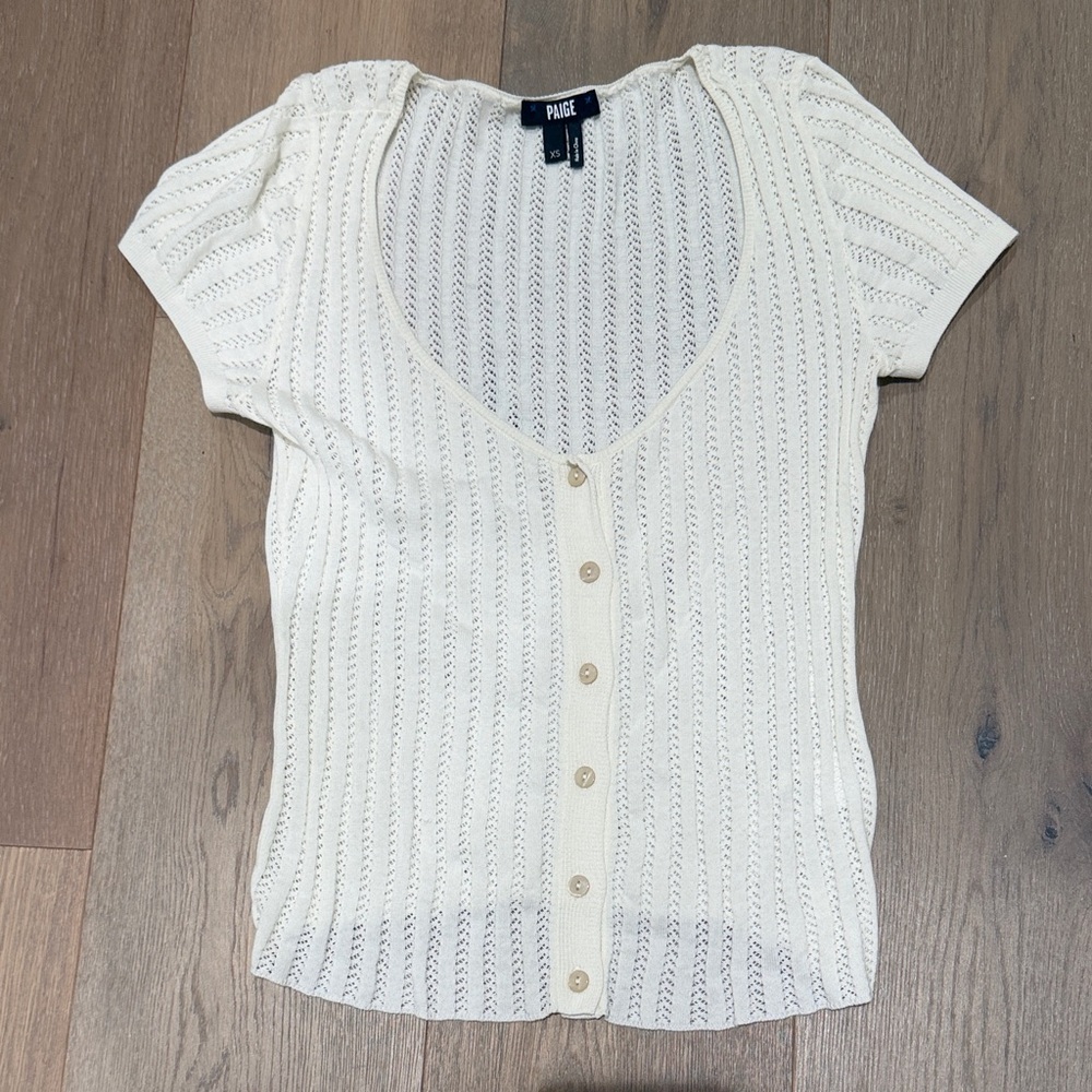 PAIGE Ivory Button-Down Women's Shirt